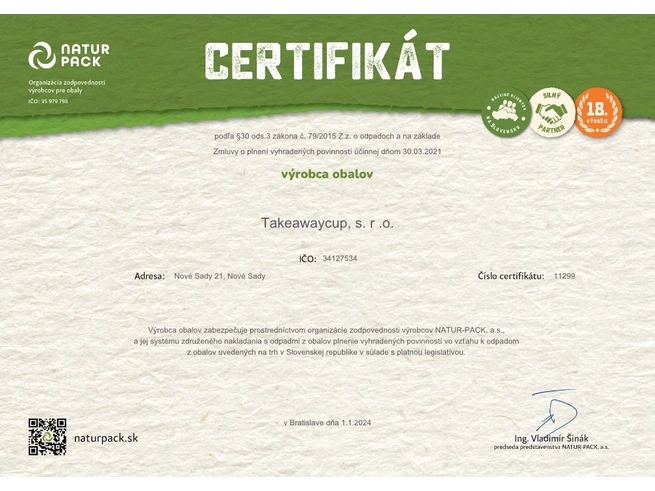 Certifikovaná výroba obalov - papierové a plastové poháre so sebou | takeawaycup.com