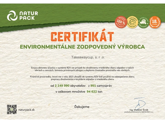 Certifikovaná výroba obalov - papierové a plastové poháre so sebou | takeawaycup.com